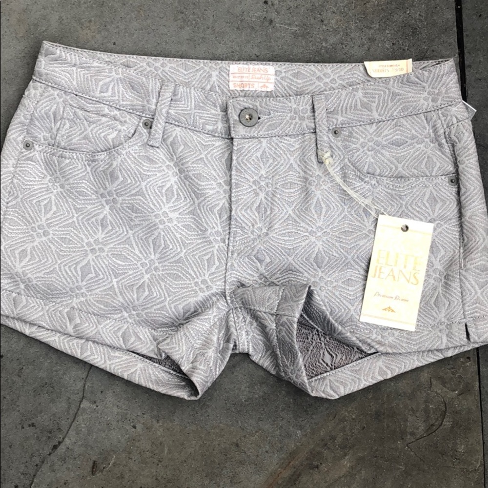 Elite Jeans grey push up shorts brand new